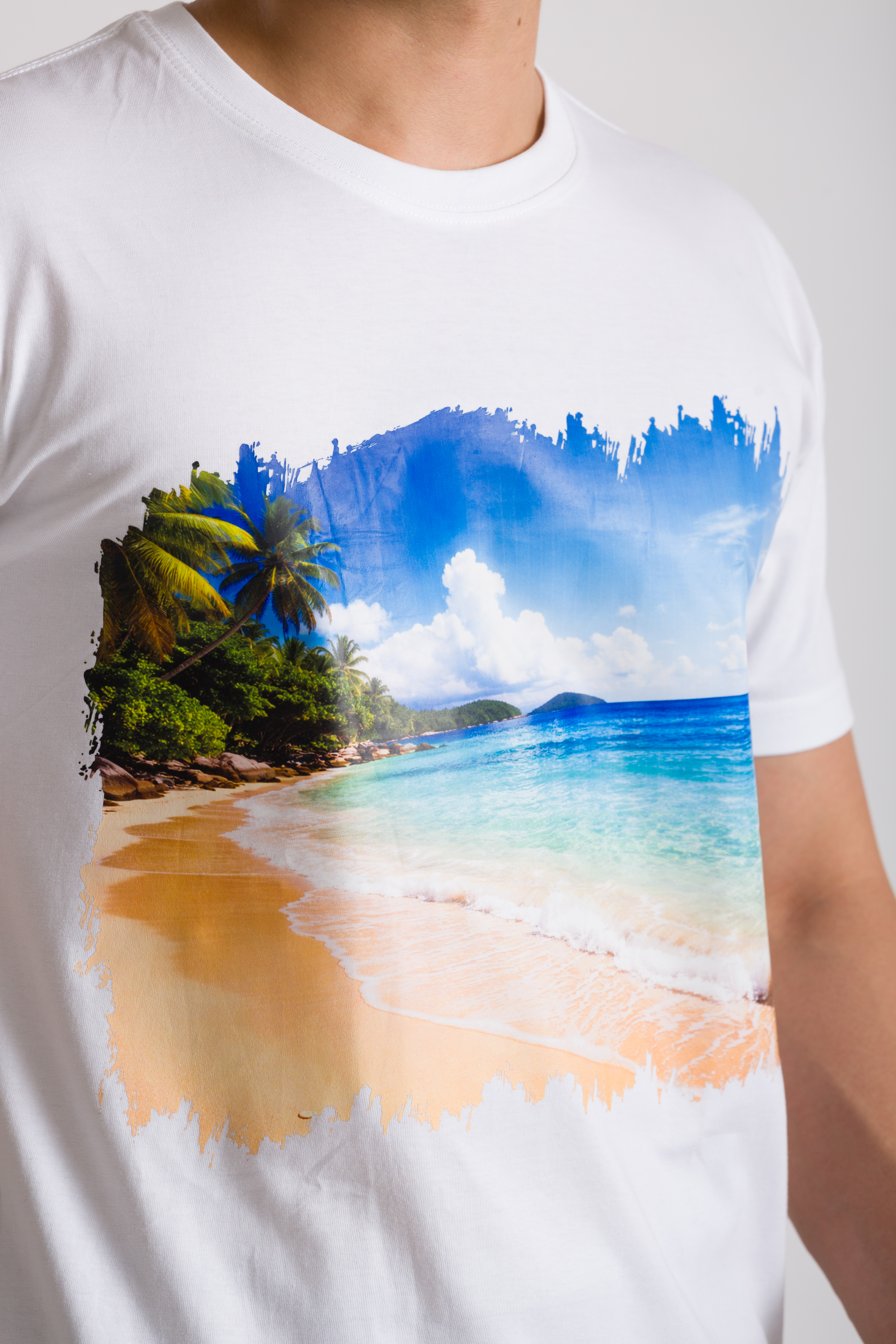 Beach Front Printed Oversized T-Shirt